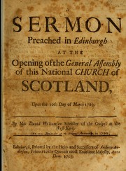 Cover of: A sermon preached in Edinburgh by David Williamson