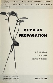 Cover of: Citrus propagation
