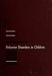 Cover of: Clinical management of behavior disorders in children