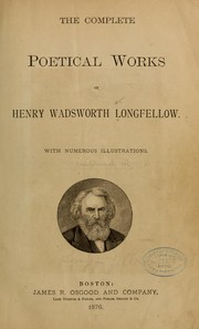Cover of: The complete poetical works of Henry Wadsworth Longfellow