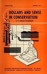 Cover of: Dollars and sense in conservation