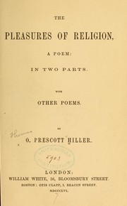 Cover of: The pleasures of religion: a poem; in two parts