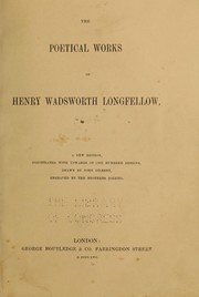 Cover of: Poetical works of Henry Wadsworth Longfellow. by Henry Wadsworth Longfellow