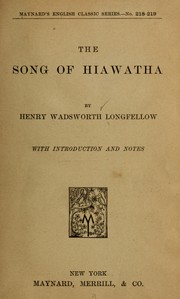 Cover of: The song of Hiawatha by Henry Wadsworth Longfellow