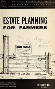 Cover of: Estate planning for farmers by 