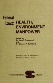 Cover of: Federal laws: health/environment manpower