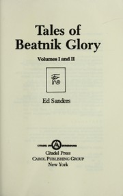 Cover of: Tales of beatnik glory by Ed Sanders