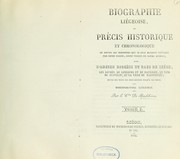 Cover of: Biographie liegeoise... by Antoine G. de Becdelieore-Hamal