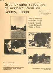 Cover of: Ground-water resources of northern Vermilion County, Illinois