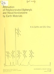 Cover of: Attenuation of polybrominated biphenyls and hexachlorobenzene by earth materials