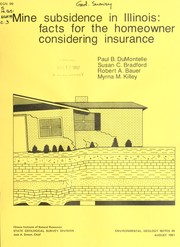 Cover of: Mine subsidence in Illinois: facts for the homeowner considering insurance