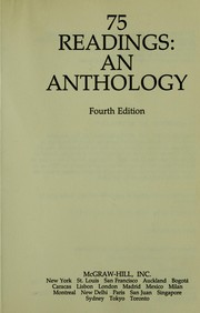 Cover of: 75 Readings: An Anthology