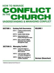 How to manage conflict in the church by Norman Shawchuck