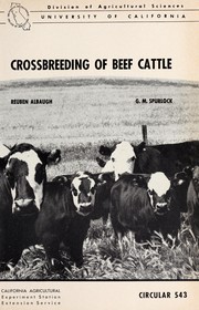 Cover of: Crossbreeding of cattle