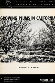 Cover of: Growing plums in California