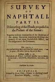 Survey of Naphtali by Andrew Honyman