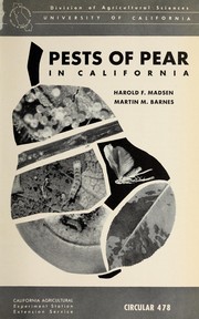 Cover of: Pests of pear in California by H. F. Madsen
