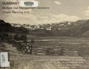 Cover of: Summary, multiple use management decisions by United States. Bureau of Land Management. Salmon District Office