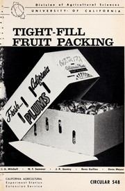 Cover of: Tight-fill fruit packing