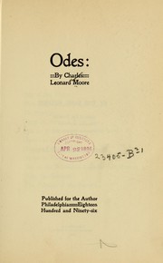 Cover of: Odes. | Moore, Charles Leonard