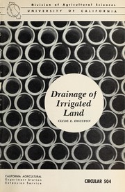 Cover of: Drainage of irrigated land