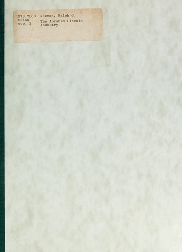 cover of The Abraham Lincoln industry