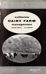 Cover of: California dairy farm management