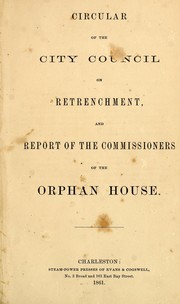 Cover of: Circular of the City Council on retrenchment by Charleston (S.C.). City Council. Committee on Retrenchment and Relief, Charleston (S.C.). City Council. Committee on Retrenchment and Relief