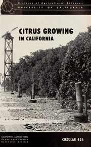 Cover of: Citrus Growing in California