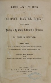 Cover of: Colonel Boone's autobiography
