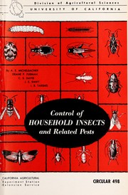 Cover of: Control of household insects and related pests by A. E. Michelbacher