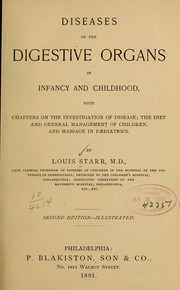 Cover of: Diseases of the digestive organs in infantry and childhood