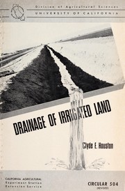 Cover of: Drainage of irrigated land