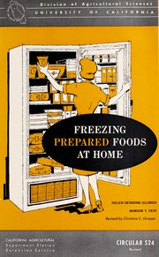 Cover of: Freezing prepared foods at home