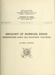 Geology of Burruel Ridge by James Frank Richmond
