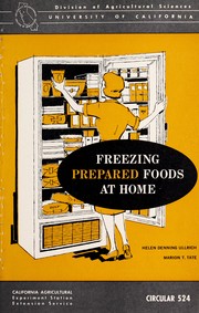 Cover of: Freezing prepared foods at home