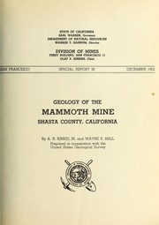 Cover of: Geology of the Mammoth Mine: Shasta County, California