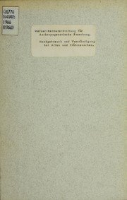 Cover of: Handgebrauch und Verständigung bei Affen und Frühmenschen. by Werner-Reimers-Stiftung für Anthropogenetische Forschung.