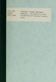 Cover of: Hobbies: an address on the collection of Lincoln literature