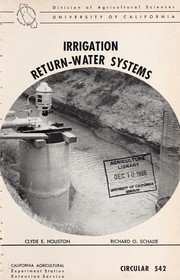 Irrigation return-water systems by Clyde E. Houston