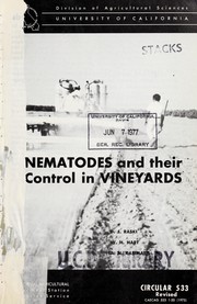 Cover of: Nematodes and their control in vineyards