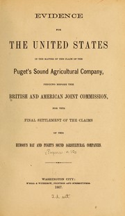 [Papers] by British and American joint commission for the final settlement of the claims of the Hudson's Bay and Puget's Sound agricultural companies. [from old catalog]