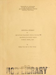 Cover of: Statistical supplement to Agricultural Experiment Station circular 385: California Clingstone peaches economic status, 1948