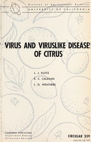 Cover of: Virus and viruslike diseases of citrus