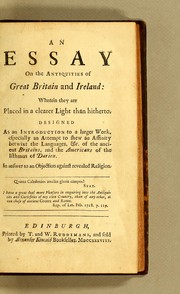 Cover of: An essay on the antiquities of Great Britain and Ireland by David Malcolm