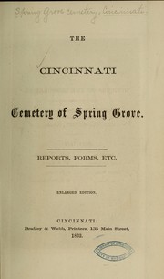 Cover of: The Cincinnati cemetery of Spring Grove