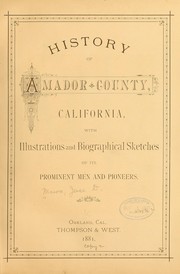 Cover of: History of Amador County, California