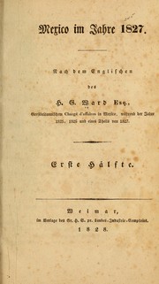 Cover of: Mexico im jahre 1827