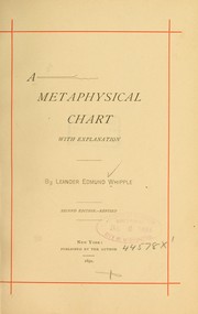 Cover of: A metaphysical chart with explanation