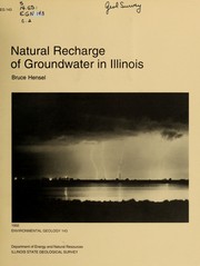 Cover of: Natural recharge of groundwater in Illinois